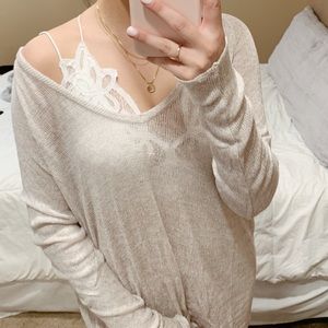 Brandy Melville Tan Light Weight Top